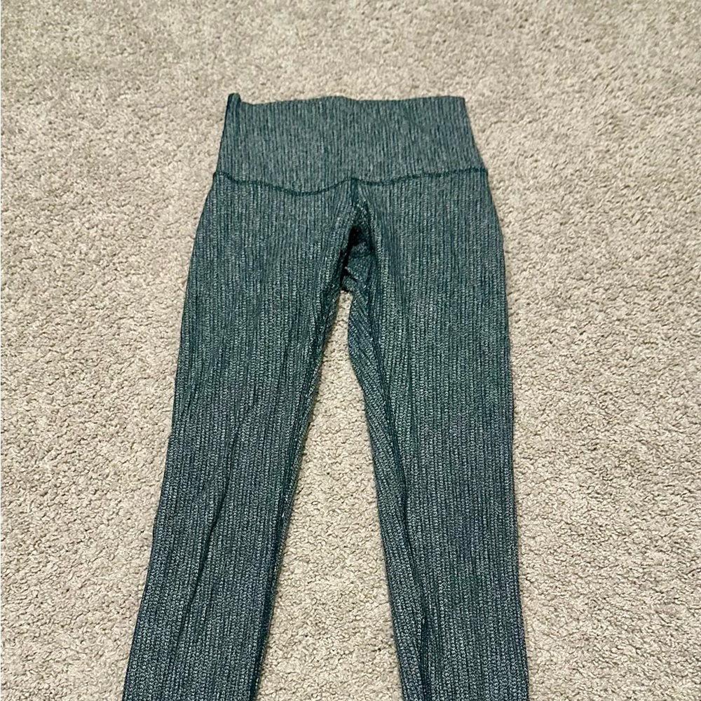 Lululemon Wunder under high waisted leggings green